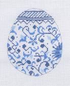 Chinoiserie Egg Canvas - KC Needlepoint