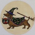 Halloween Dachshund Ornament Canvas - KC Needlepoint