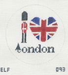 I Heart London Canvas - KC Needlepoint