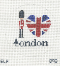 I Heart London Canvas - KC Needlepoint