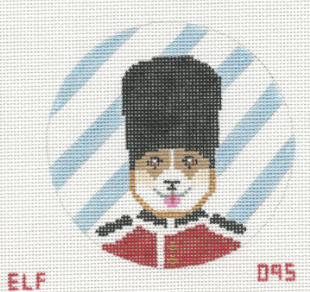 Corgi Guard Canvas - KC Needlepoint