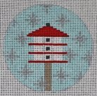 Birdhouse Ornament Canvas - KC Needlepoint