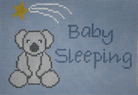 Blue Bear Baby Sleeping Canvas - KC Needlepoint