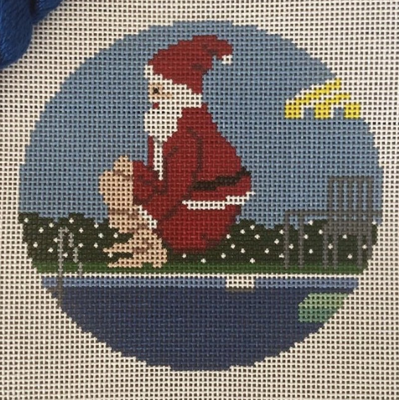 Cannonball Santa Canvas - KC Needlepoint