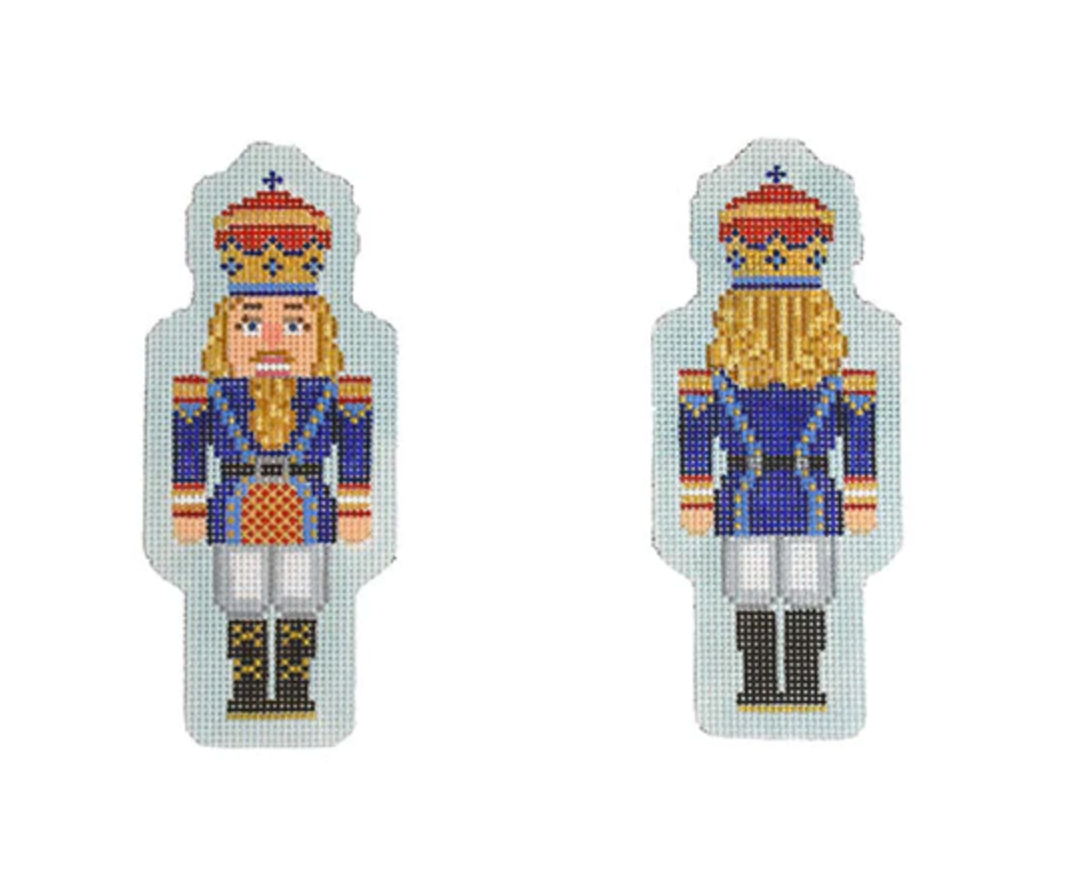 Double Sided Blue Nutcracker Canvas - KC Needlepoint