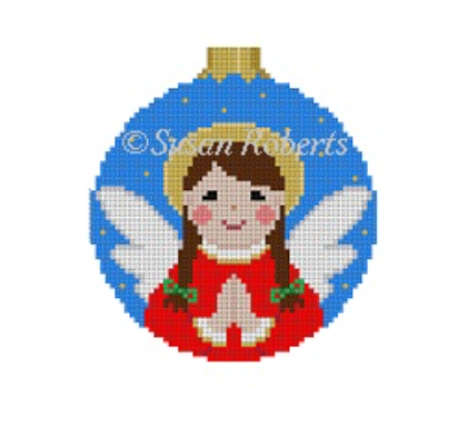 Angel Round Canvas - KC Needlepoint