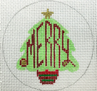 Merry Tree Canvas - KC Needlepoint