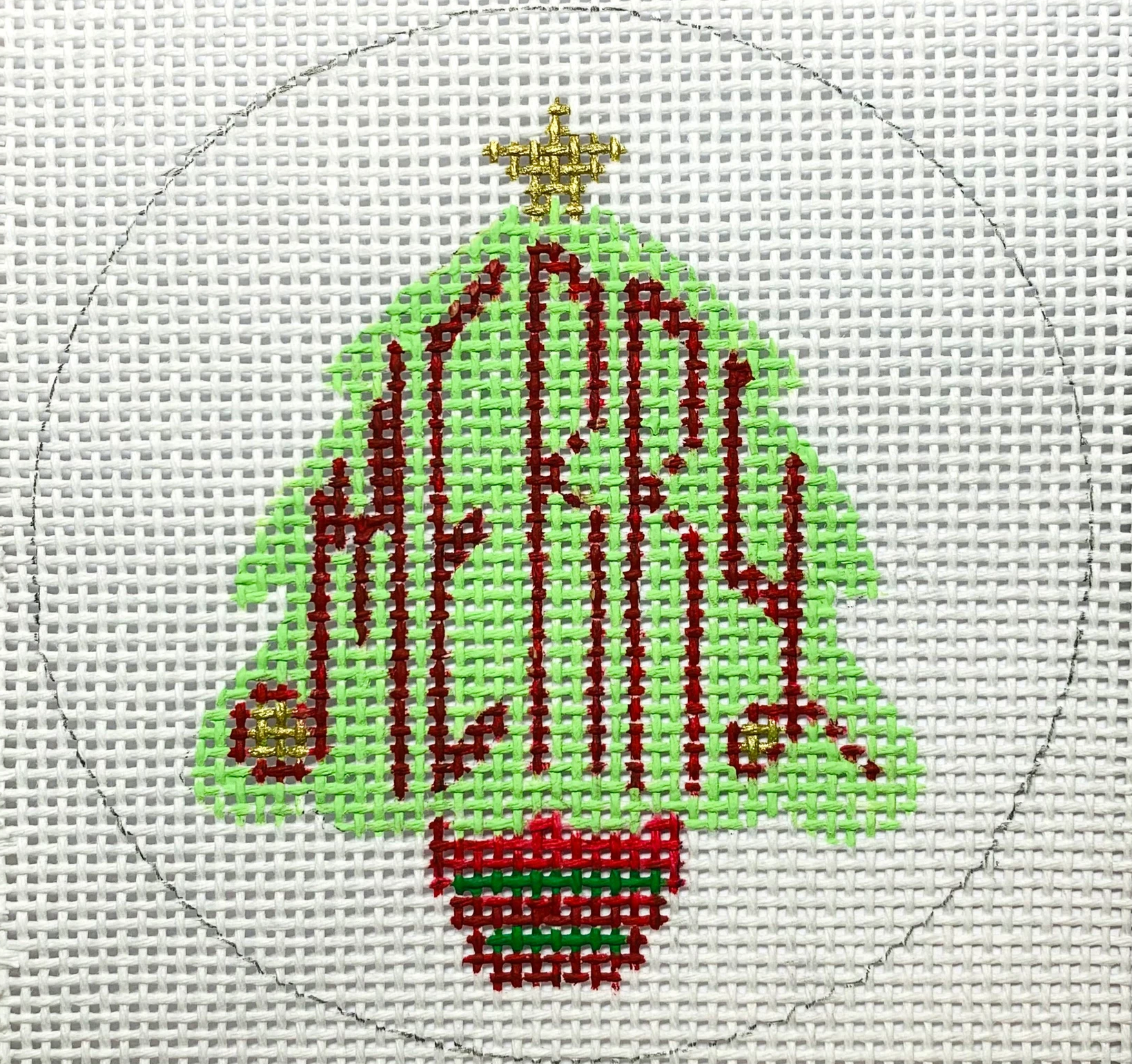 Merry Tree Canvas - KC Needlepoint