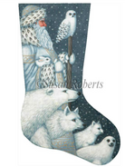 Arctic Santa Stocking Canvas - KC Needlepoint