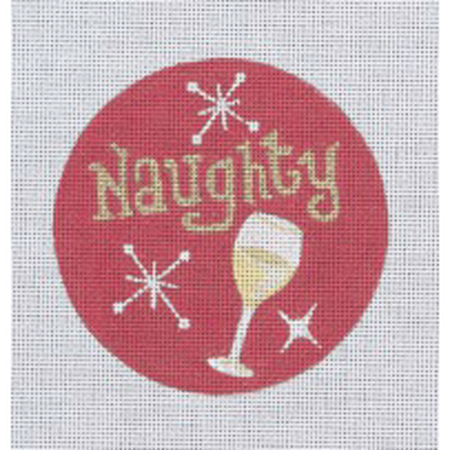 Naughty Red Ornament Canvas - KC Needlepoint