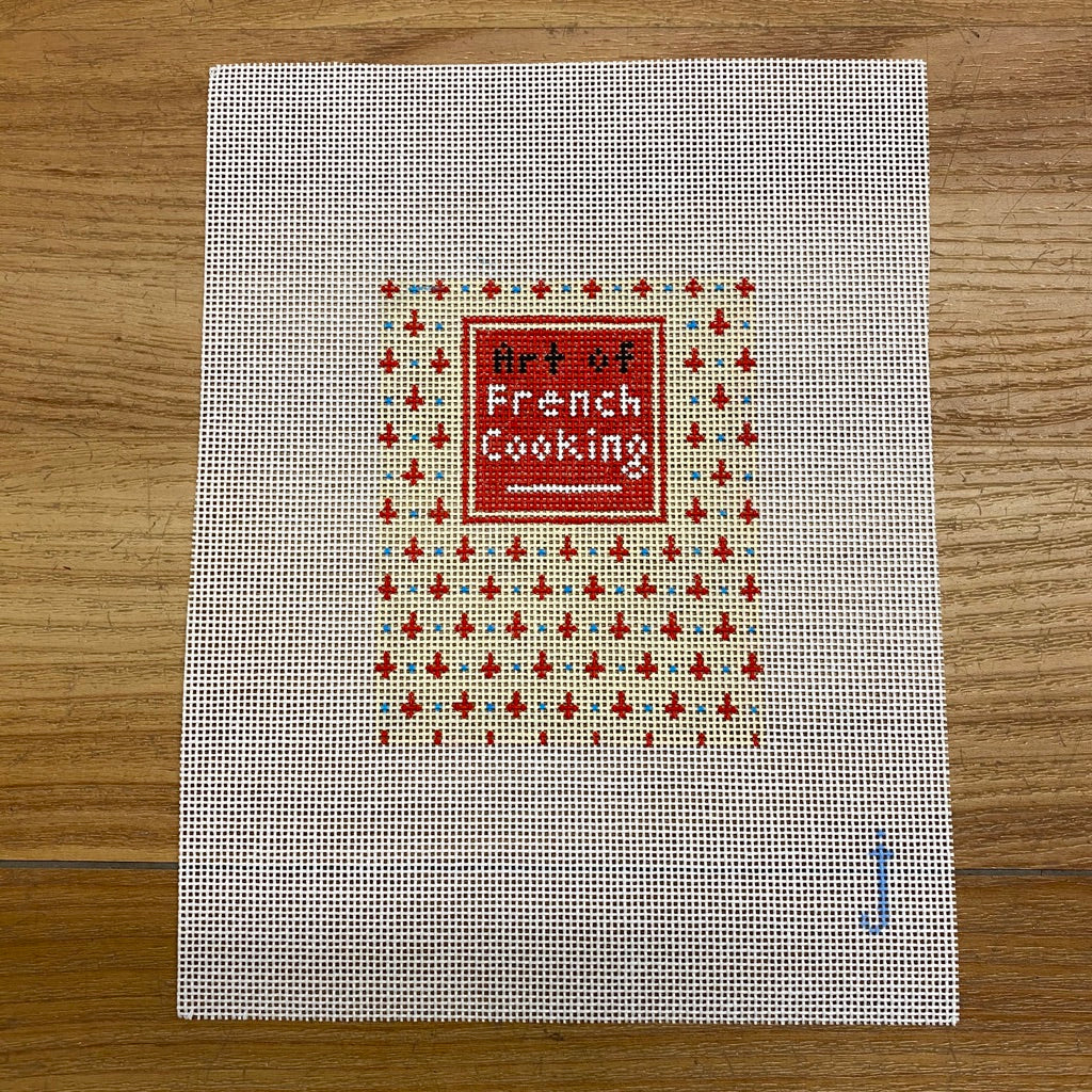 French Cookbook Canvas - KC Needlepoint