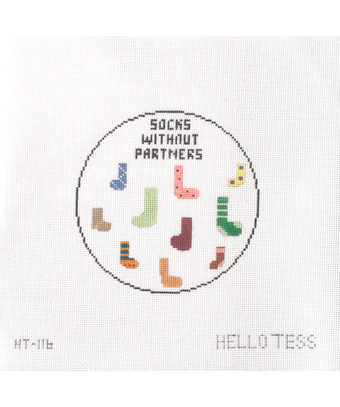 Socks Without Partners Canvas - KC Needlepoint