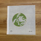 Dove in Green Round Canvas - KC Needlepoint