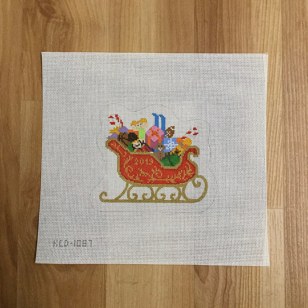 2019 KCN Sleigh Ornament - KC Needlepoint