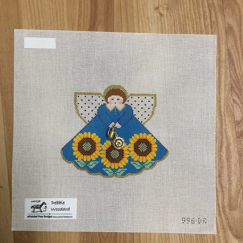 Sunflowers Angel Canvas - KC Needlepoint