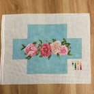 Peony Brick Canvas - KC Needlepoint