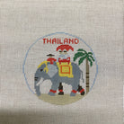 Thailand Travel Round Canvas - KC Needlepoint