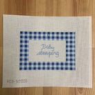 Gingham Baby Sleeping Canvas - KC Needlepoint