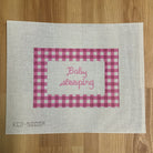 Gingham Baby Sleeping Canvas - KC Needlepoint