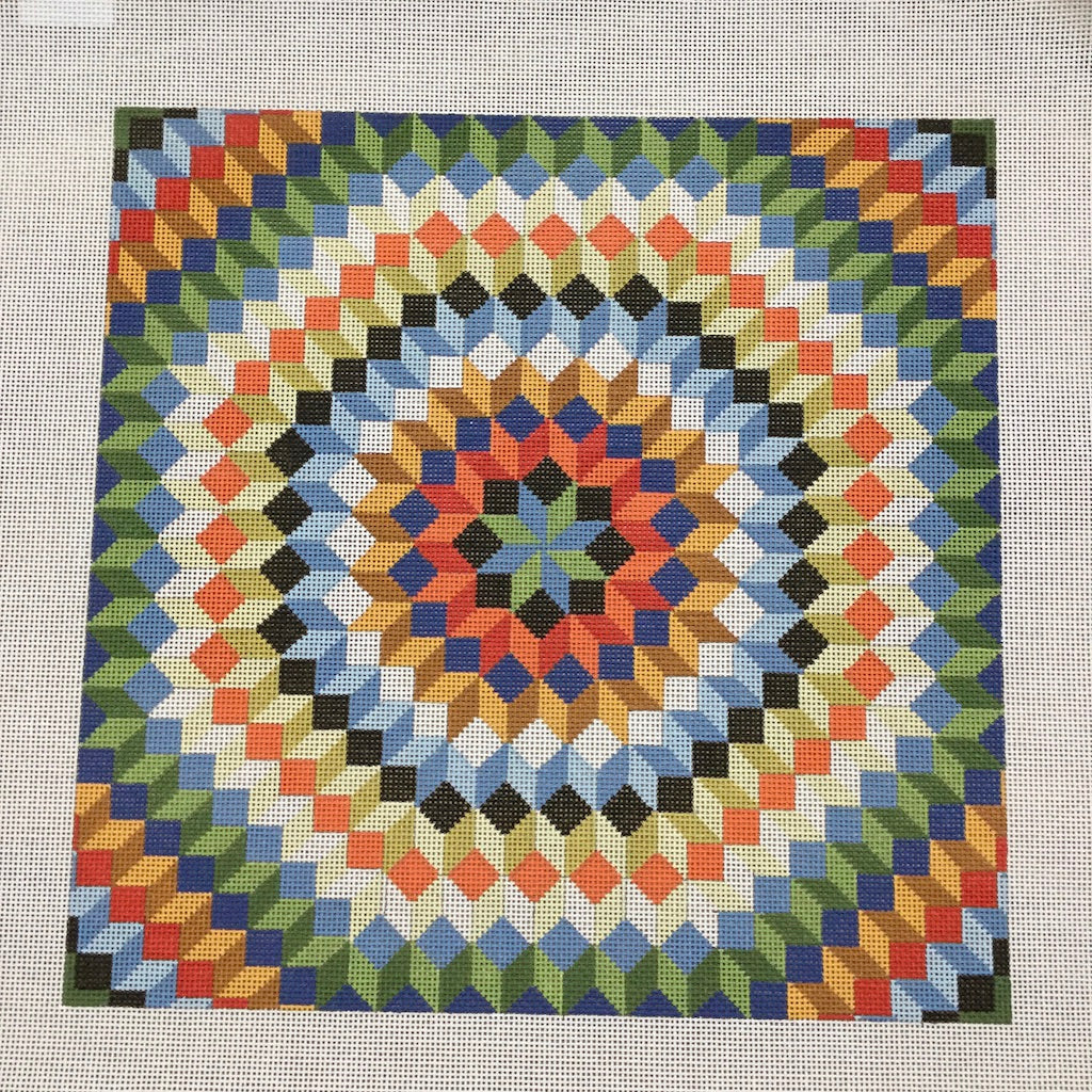 Cube Burst Canvas - KC Needlepoint