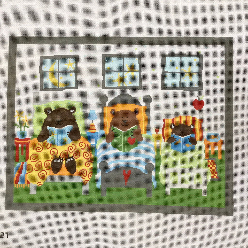 Three Bears Canvas - KC Needlepoint