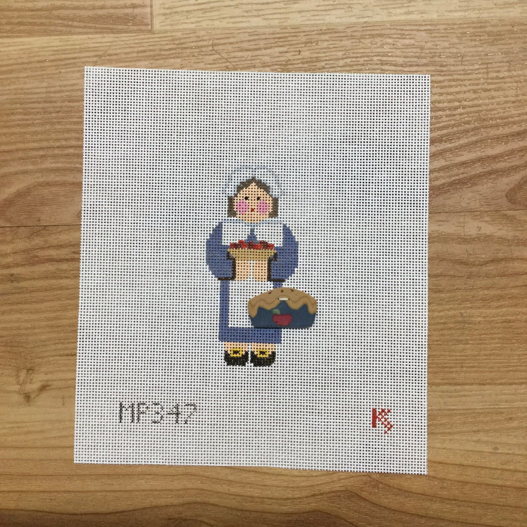 Pilgrim Woman Canvas - KC Needlepoint