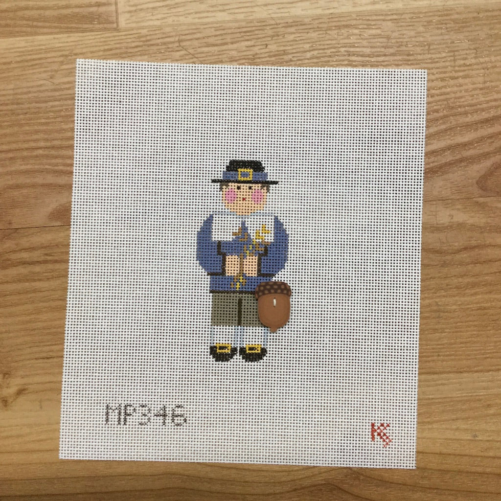 Pilgram Man Canvas - KC Needlepoint