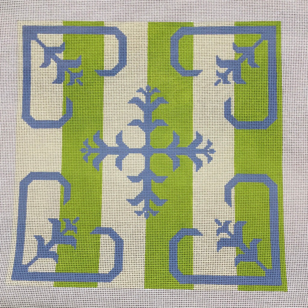 Stripe Scroll Needlepoint Canvas - KC Needlepoint