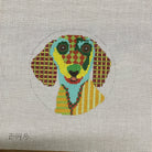 Dachshund Round Canvas - KC Needlepoint