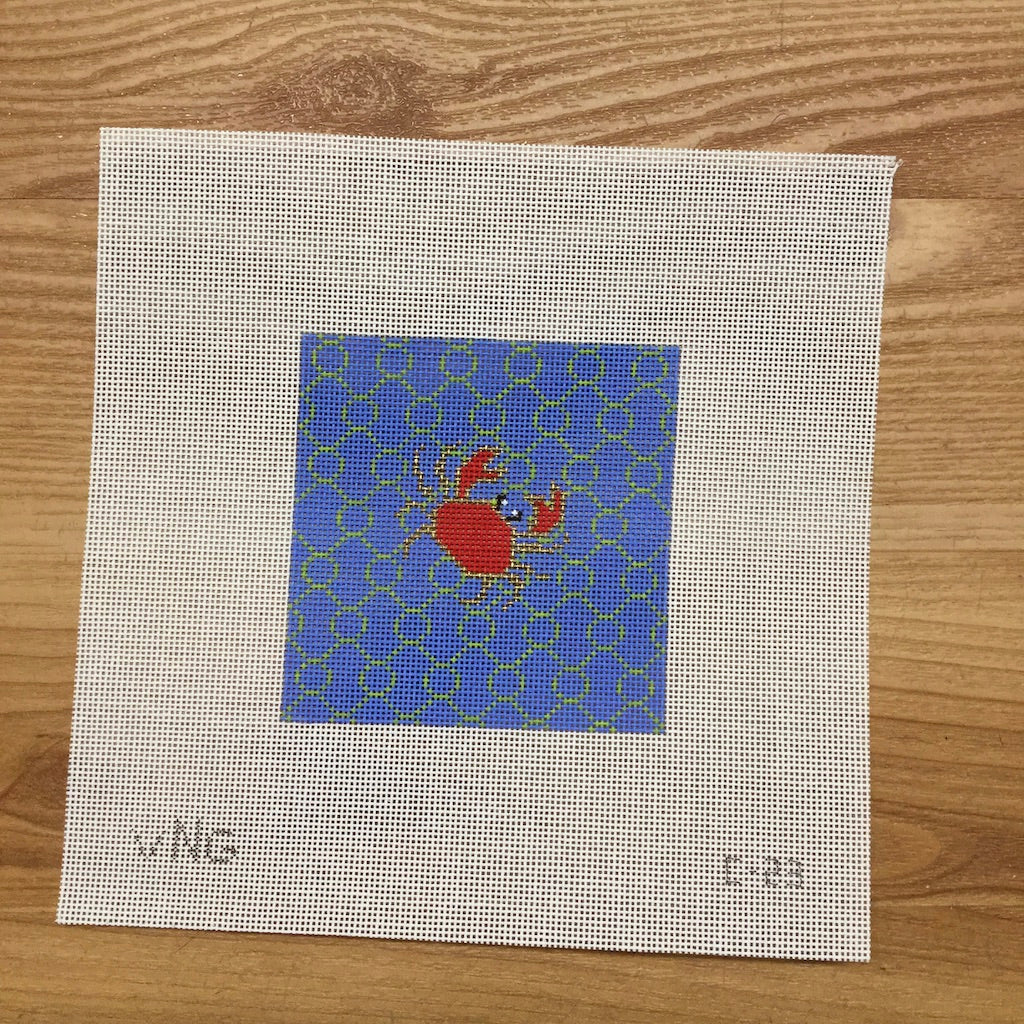 Crab Coaster Canvas - KC Needlepoint