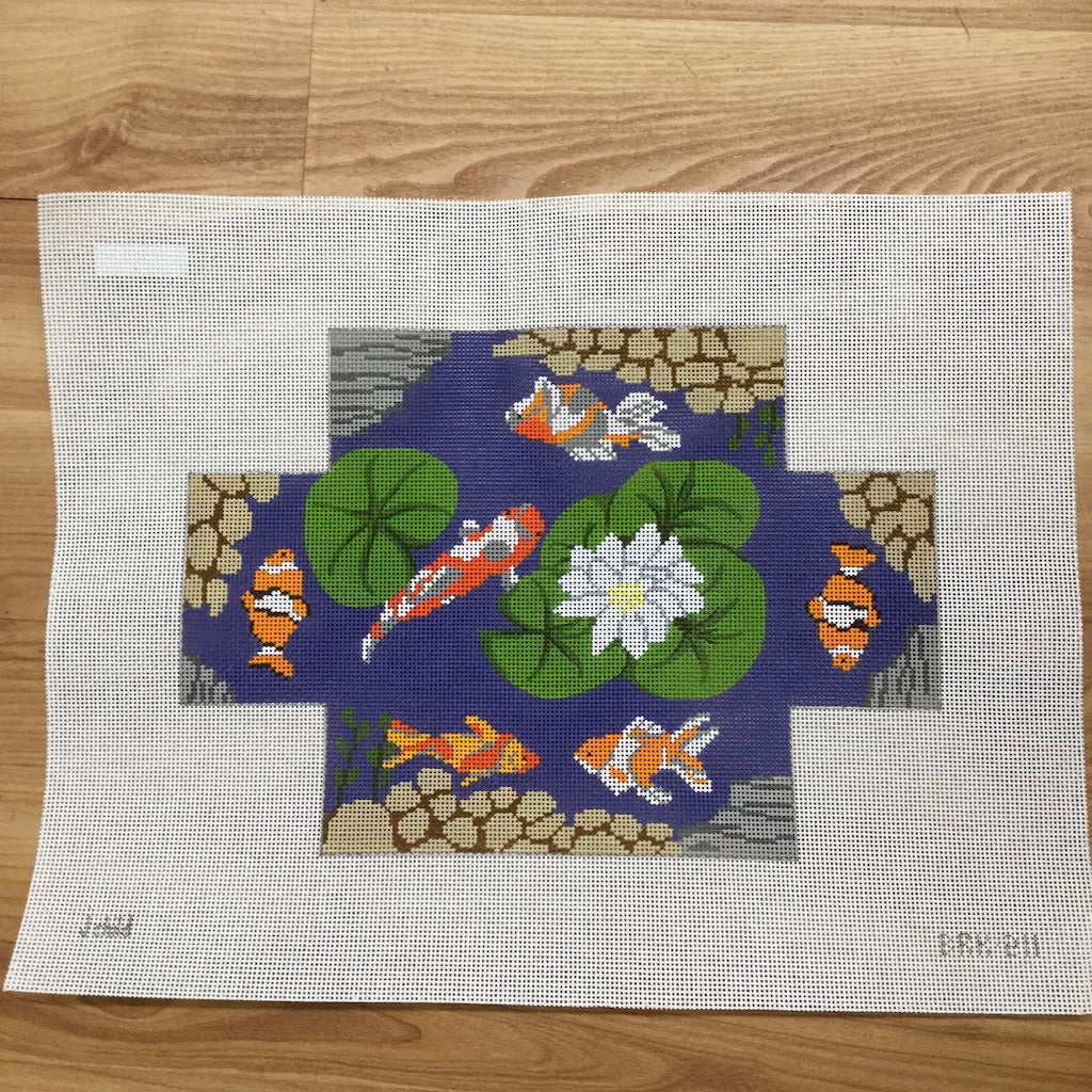 Koi Pond Brick Canvas - KC Needlepoint