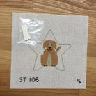 Golden Retriever Star Canvas - KC Needlepoint