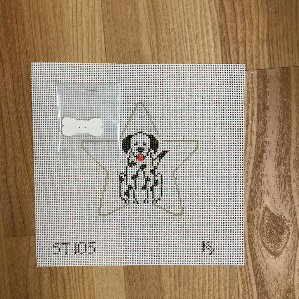 Dalmation Star Canvas - KC Needlepoint