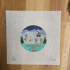 Snowmass Travel Round Needlepoint Canvas - KC Needlepoint