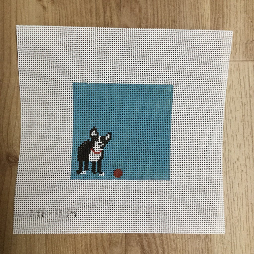 Boston Terrier Ball - KC Needlepoint