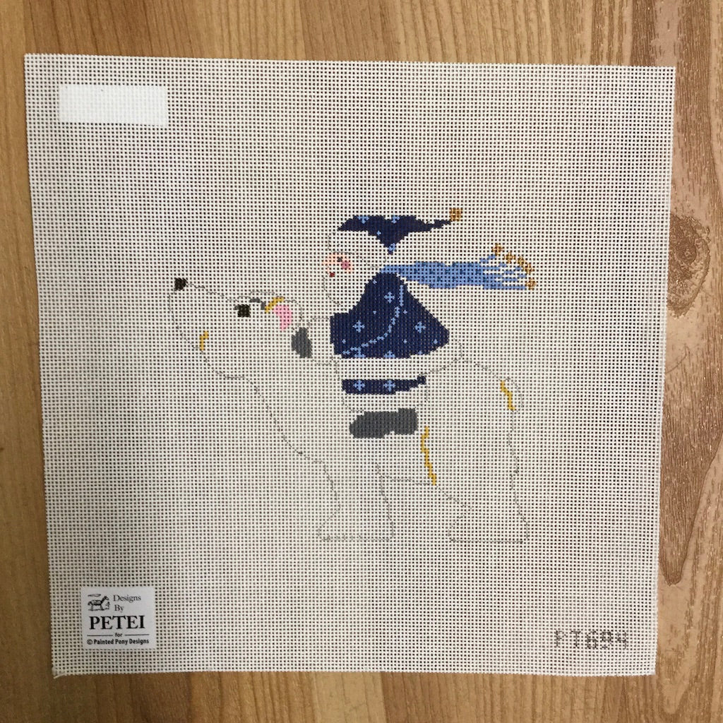 Santa on Polar Bear Canvas - KC Needlepoint