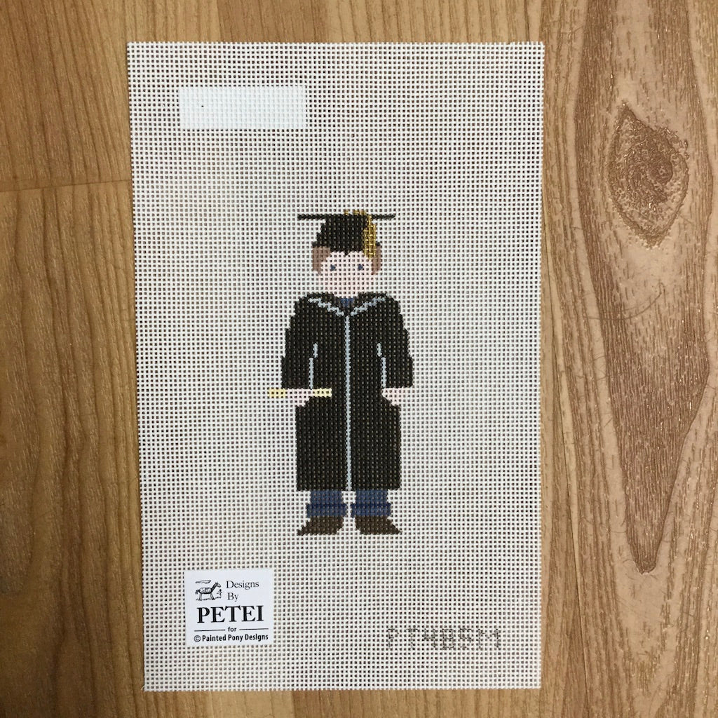 Male Graduate Canvas - KC Needlepoint