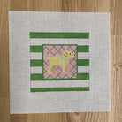 Golden Retriever Striped Square - KC Needlepoint