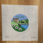 Ireland Travel Round Needlepoint Canvas - KC Needlepoint