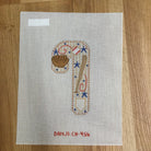 Baseball Candy Cane Canvas - KC Needlepoint