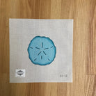 Turquoise Sand Dollar Canvas - KC Needlepoint