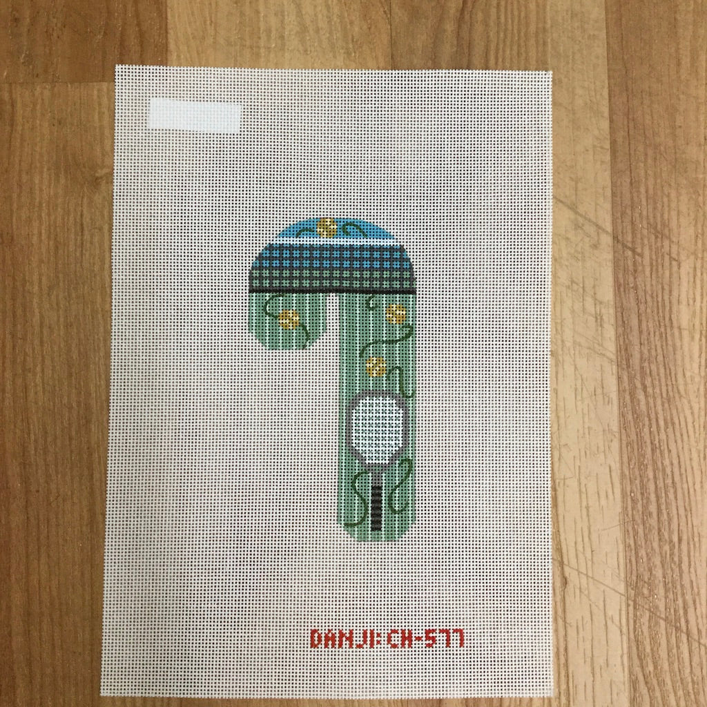 Tennis Candy Cane Canvas - KC Needlepoint