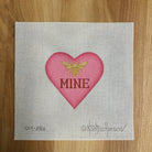 Bee Mine Heart Needlepoint Canvas - KC Needlepoint