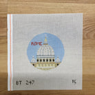 Rome Travel Round Canvas - KC Needlepoint