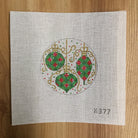 Green Ornaments Canvas - KC Needlepoint