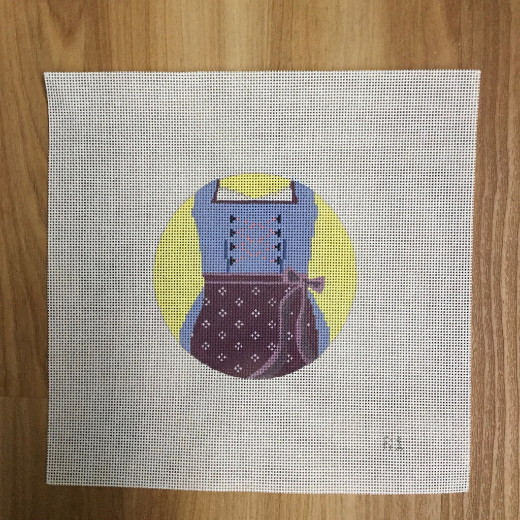 Dirndl Round Needlepoint Canvas - KC Needlepoint