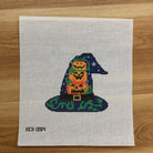 Three Pumpkins Witch's Hat Canvas - needlepoint