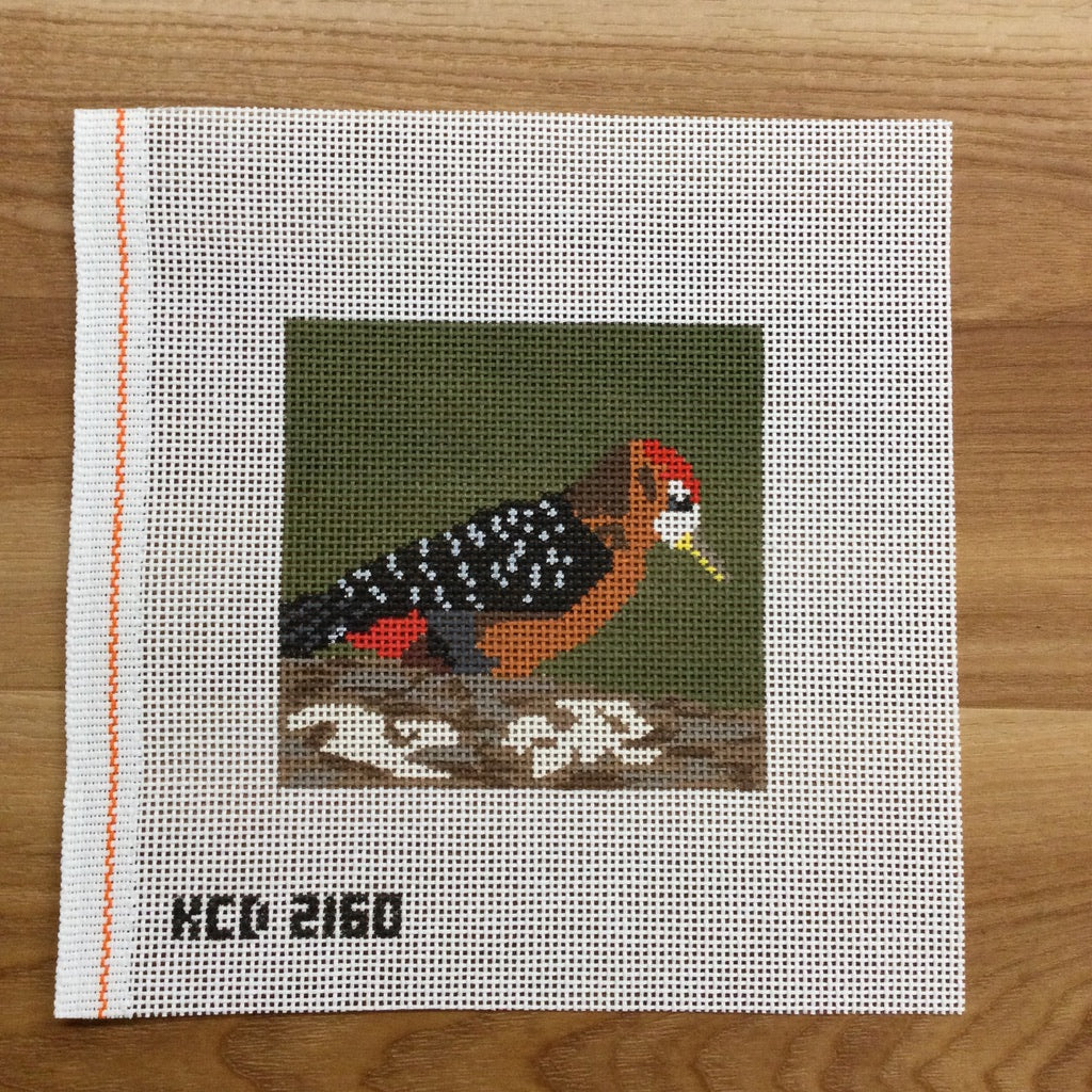 Black and White Bird Canvas - needlepoint