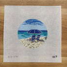 Beach Chairs Canvas - needlepoint