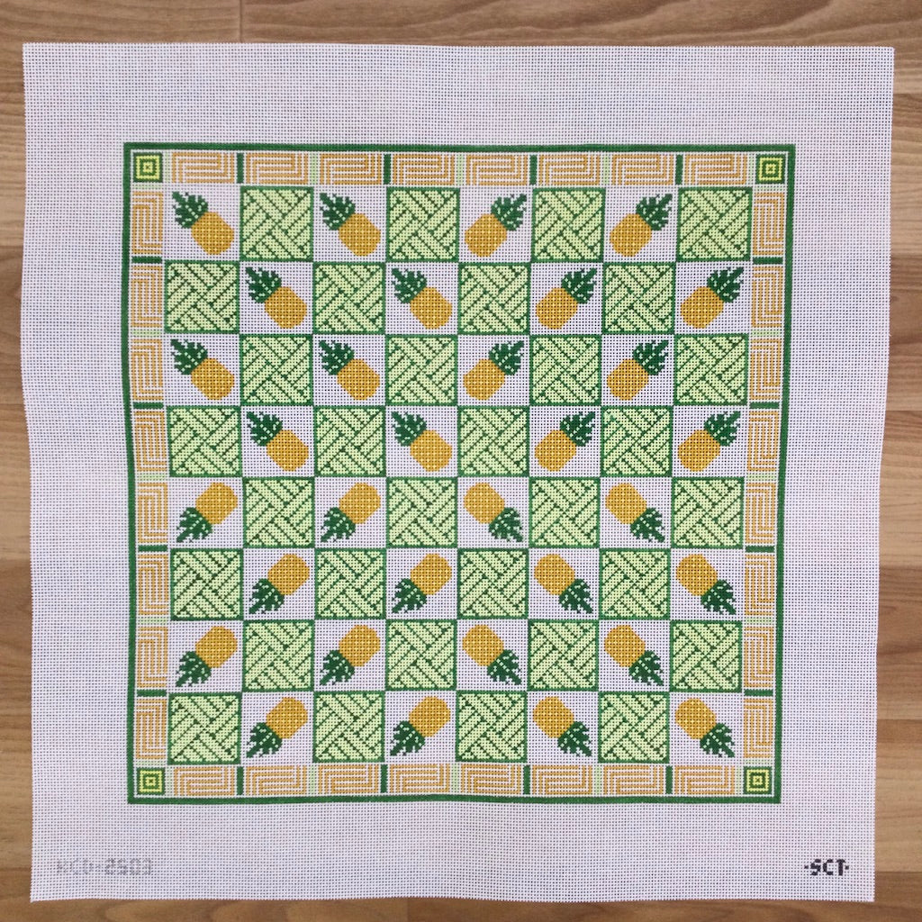 Pineapple Gameboard Needlepoint Canvas - KC Needlepoint